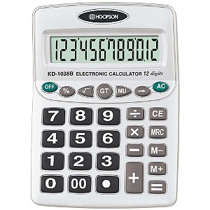 Calculadora de Mesa 12DIGITOS a Pilha