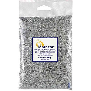 Glitter PVC Prata 100G. (7898461578373)