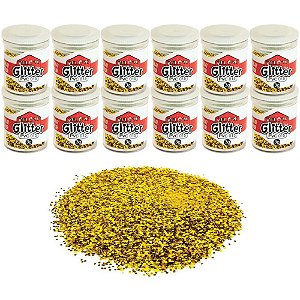 Glitter PVC Ouro Brilho Potes 3G.