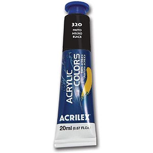Tinta Acrilica ACRYLIC Colors 20ML Preto