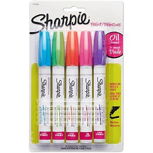 Pincel Marcador Artesanato Sharpie Paint OIL Medio 5 Core (071641024533)