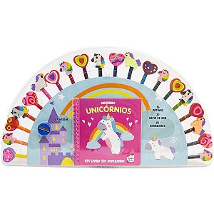 Livro Brinquedo Ilustrado KIT Divertido Unicornios