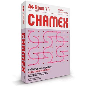 Papel Sulfite A4 Colorido Chamex 75G Rosa