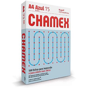 Papel Sulfite A4 Colorido Chamex 75G Azul