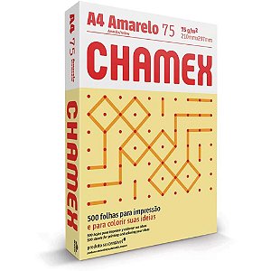 Papel Sulfite A4 Colorido Chamex 75G Amarelo