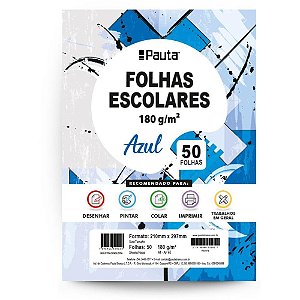 Papel Sulfite A4 Colorido AP60 180G 60KG. Azul 50FLS.