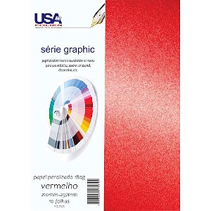 Papel A4 Perolado Color Graphics 180G Vermelho