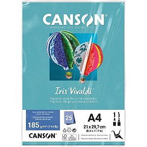 Papel A4 Color IRIS Vivaldi Azul Turquesa 185