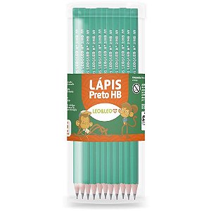 Lapis Preto Sextavado Leo e Leo Verde HB