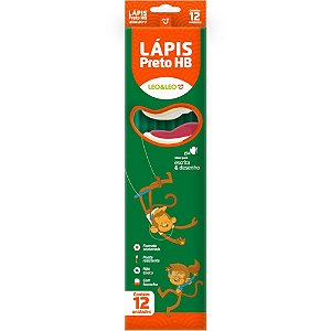 Lapis Preto Sextavado Leo e Leo Verde HB Borracha (7897256299769)