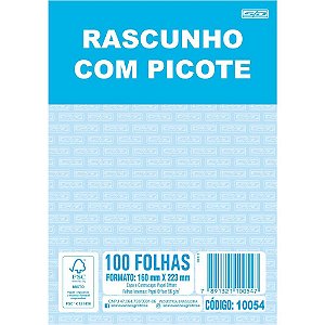 Bloco para Rascunho C/PICOTE e Grampo 100F.160X225 (17891321100544)