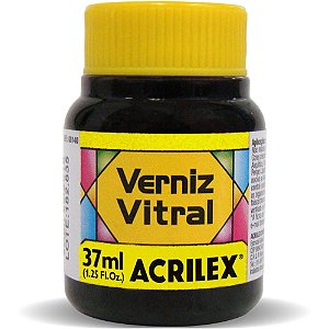 Verniz Vitral Amarelo Ouro 37ML.ACRILEX - PCTE C/6