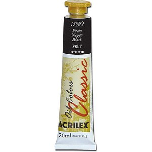 Tinta a Oleo OIL Colors 20ML Preto