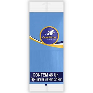 Papel para Bala Azul MD. 90X220MM 1 Franja 48F