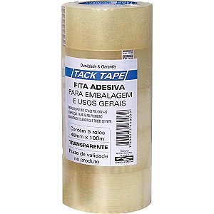 Fita para Empacotamento TACK Tape PP 48X100M Transpare (17890676626624)