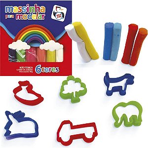 Massa para Modelar Criativa Fazendinha 6 Cores C/ACESSORIO