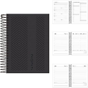 Agenda 2025 Compacta Preta 176F.123X170MM PCT.C/04