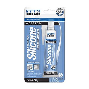 Silicone Transparente Blister 50GR Tekbond - UNID
