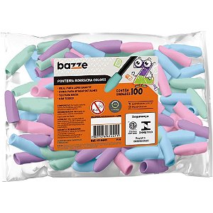 Borracha Ponteira Bazze Cores Pastel