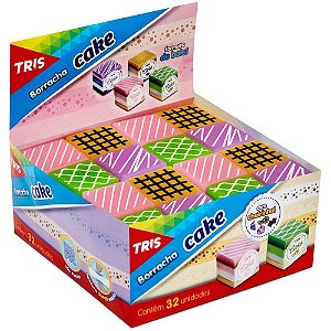 Borracha Decorada TRIS Cake C/CHEIRO 4CORES (S)