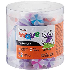 Borracha Colorida Bazze Wave Sortidas
