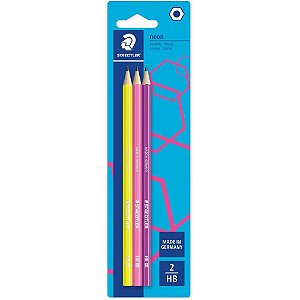Lapis Preto Sextavado Wopex 180 HB Neon 3 Cores