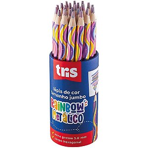 Lapis de COR Jumbo TRIS Rainbow Metalico