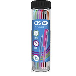 Caneta Esferografica CIS TIK 0.7MM 24CORES Sortidas POTE-24