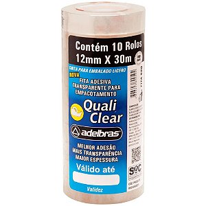 Fita Adesiva Polisil 12MMX30M.TRANSP.PEQ