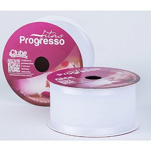 Fita Voal com Cetim 38MM 10M. Branco (7891521391356)