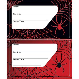 Etiqueta Escolar Decorada ARANHA 50X80MM CT.C/08