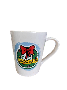 Caneca de Porcelana Tulipa 250ML Feliz Natal REF. 19C - Zein