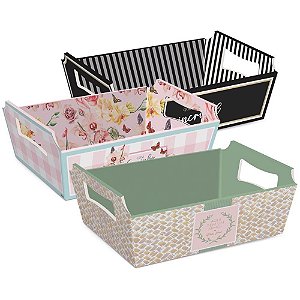 Cesta de Papel Sortida TAM M 22X15X9CM