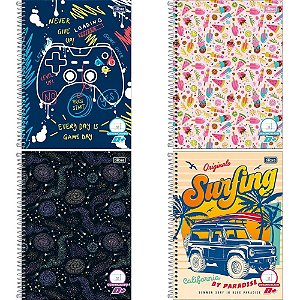 Caderno Quadriculado Univers. D+ 96FLS 1X1CM MASC/FEM. CD PCT.C/04