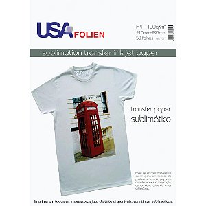 Papel Transfer P/SUBLIMACAO A4 100G