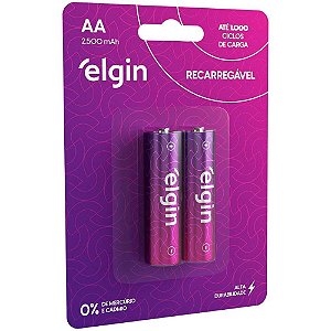 Pilha Recarregavel Pequena AA 2500MAH 1.2V C/02