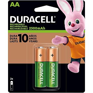 Pilha Recarregavel Pequena AA 2500MAH