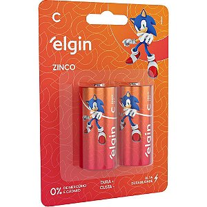 Pilha Zinco MEDIA-C R14 1,5V.
