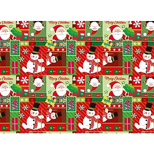 Papel Presente Natal 66X96CM Mono Sortido PCT.C/25