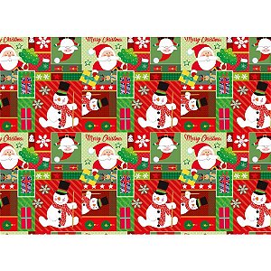 Papel Presente Natal 66X96CM Mono Sortido PCT.C/25