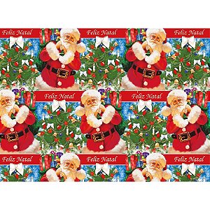 Papel Presente Natal 48X66CM Mono Sortido PCT.C/50