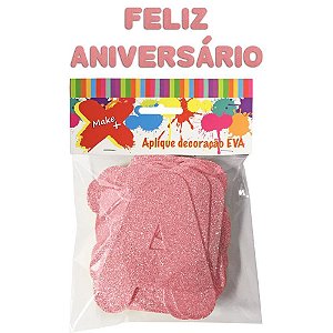Faixa Decorativa Feliz ANIV. Gliter RS.NEON12CM