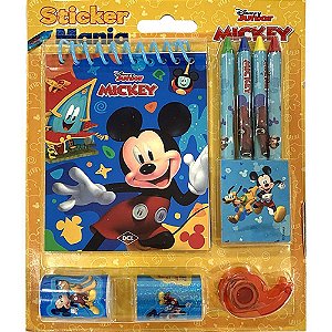 Livro Infantil Colorir Sticker Mania Mickey 9PCS
