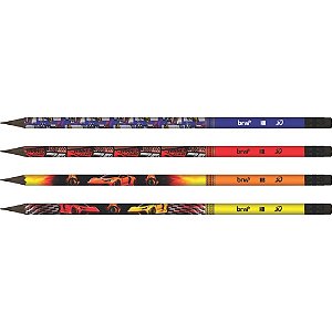 Lapis Preto Redondo Decorado HB Xtreme C/BORRACHA 4MOD. POTE-72