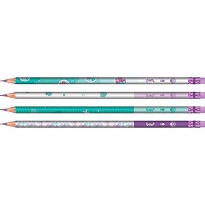 Lapis Preto Redondo Decorado HB Sea C/BORRACHA 4MOD. POTE-72