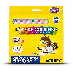 Lapis de COR Jumbo 6 Cores C/APONTADOR PCT.C/06
