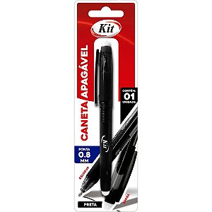 Caneta para Tecido Apagavel Multiuso Preta Blister
