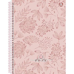 Caderno 15X1 Capa Dura Rosa Rose 240F PCT.C/02