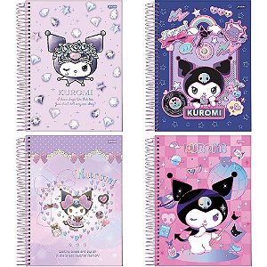 Caderno 10X1 Capa Dura Kuromi 160 FLS PCT.C/04
