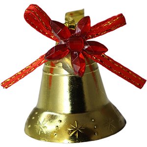 Artigo para Decoracao Natal Enfeite Sino 3CM Ouro PCT.C/06